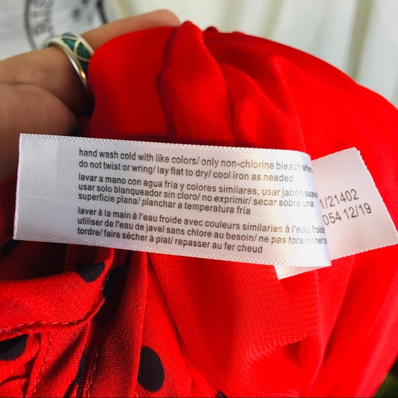 Eloquii Plus Size 20 Red Polka Dot Jumpsuit Pleated Wide Leg Sleeveless Jumper - Picture 5 of 5